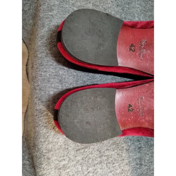 Le Bottiee 1965 - Mens Loafers - Made in Italy - Red Velvet & Blk - Size 9 US main image 11